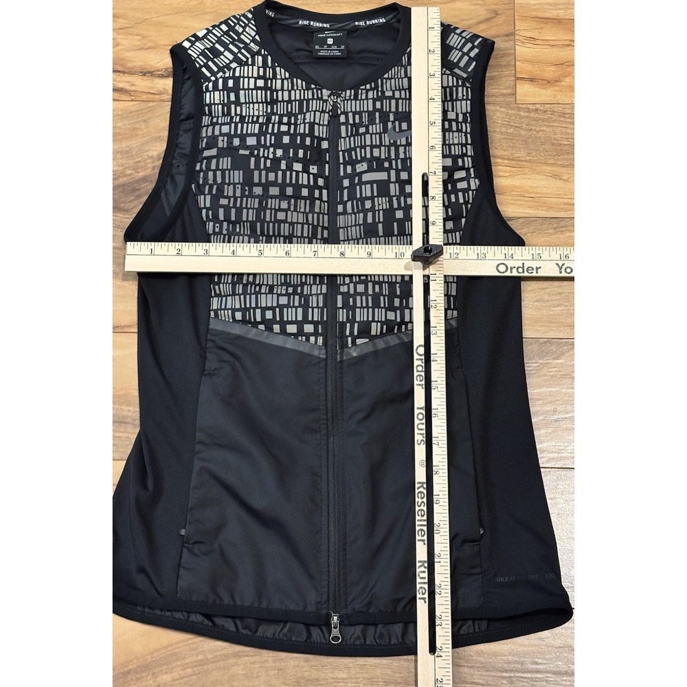 Womens XS Black Nike Run 800 Aeroloft Reflective Vest Sleeveless Stretch Loft - Picture 10 of 11